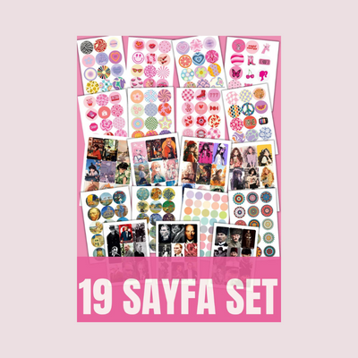 
          19 Sayfa Sticker Set - Planlayıcı, Ajanda, Bullet Journal, Günlük Renkli Etiket Çıkartma
          