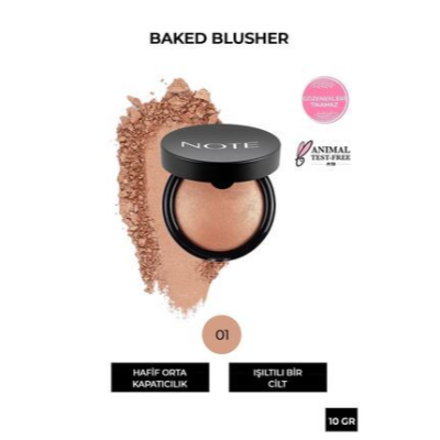 Note Cosmetics Baked Allık 01 Pleasure Işıltılı Highlighter