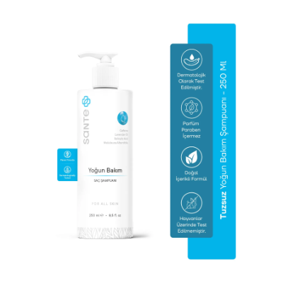 SantePlus Yağlı Saçlar Için Kepeğe Karşı Yoğun Bakım Şampuanı 250 ml (EGZAMA, SEDEF)