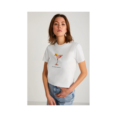 
                    GRIMELANGE IVONNE Kadın Beyaz T-Shirt
                    