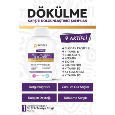 Kolajen Ve Keratin Saç Dökülmesine Karşı Hızlı Sac Uzatan Dolgunlaştırıcı Onarıcı Besleyici Şampuan