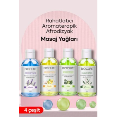 Biocure Rahatlatıcı Aromaterapik Afrodizyak Masaj Yağları