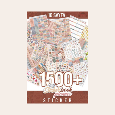
                    Planner Sticker Set - 1500+ Adet Çıkartma - Ajanda, Günlük, Planlayıcı, Bullet Journal , Scrapbook
                    