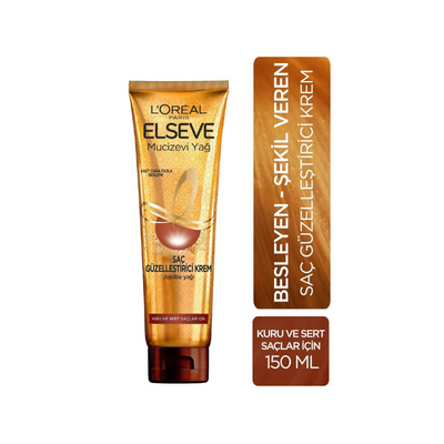 
                    Elseve L'oréal Paris Mucizevi Yağ Saç Güzelleştirici Krem 150 ml - Kuru Ve Sert Saçlar
                    