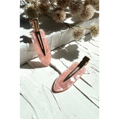 İz Yapmayan 2'li Klips Toka Seti Pembe Sedef