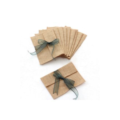 Bimotif Yeşil Kurdeleli Zarf 14x19cm 10 Adet